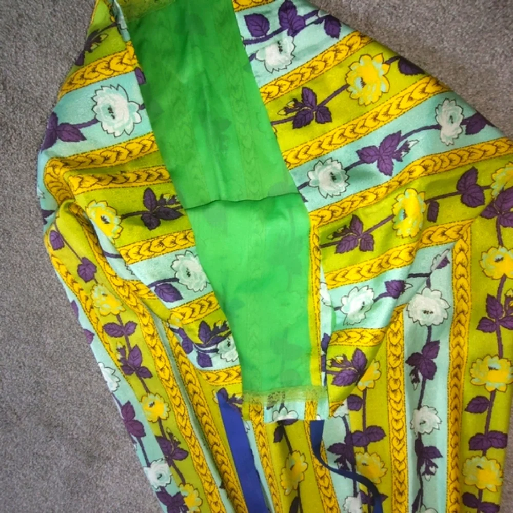 Vintage 70's Vibrant Sleeveless Maxi Dress VTG - Picture 7 of 16